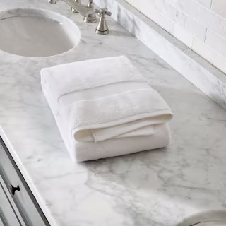 Crate & Barrel Organic Turkish Cotton White Bath Towel