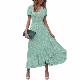 PrettyGarden Summer Wrap Maxi Dress