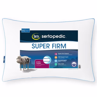Serta Super Firm Bed Pillow, Standard/Queen