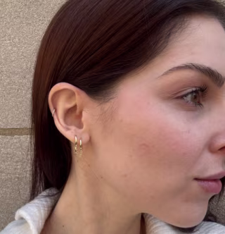 14K Gold Chain Earrings