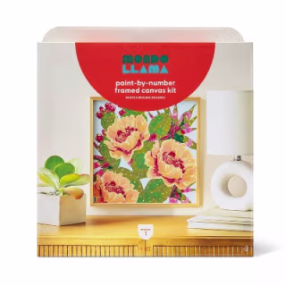 Mondo Llama Flowering Cacti Paint by Number Painting Kit