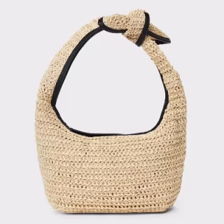 Straw Mini Bow Bag Clutch