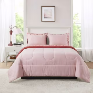 Mainstays 7-Piece Reversible Bed in a Bag Comforter Set