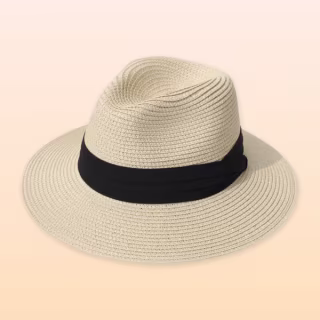 Lanzom Women's Wide Brim Straw Hat