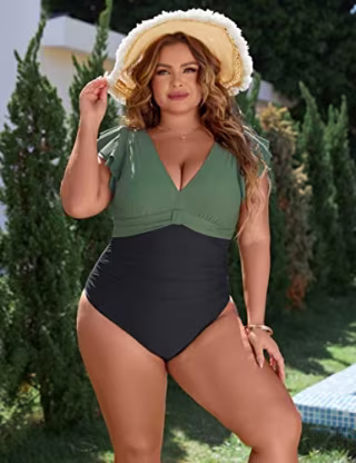 Blooming Jelly Plus-Size Swimsuit