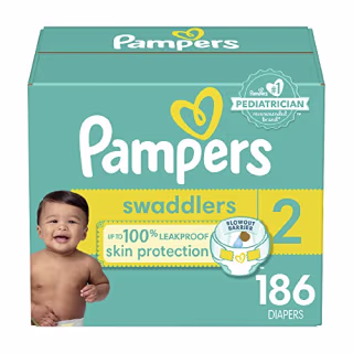 Baby Diapers Swaddlers, 186 Count