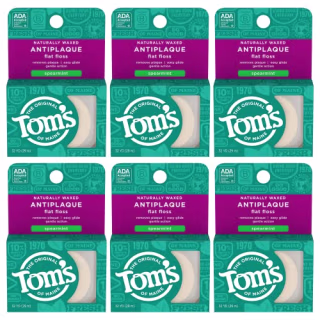 Tom’s of Maine Naturally Waxed Antiplaque Flat Dental Floss