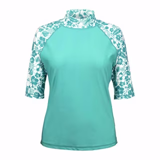 UV Skinz Aloha Short Sleeve Sun and Swim Shirt