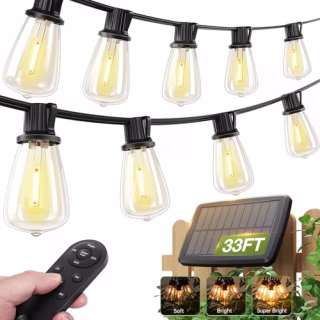 Waterproof Solar Powered String Lights (33 Feet)