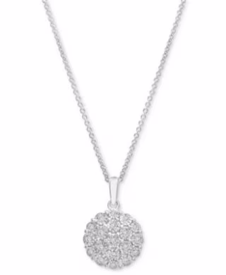 Macy's Diamond Cluster 19" Pendant Necklace