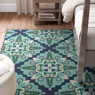 Deltana Floral Indoor / Outdoor Area Rug
