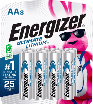 Energizer Ultimate Lithium AA Batteries (8 Pack)