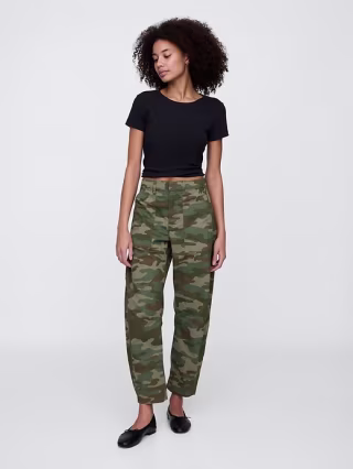 Gap Factory High Rise Barrel Cargo Pants