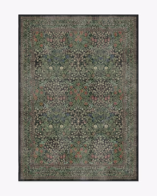 Morris & Co. Blackthorn Forest Green Rug
