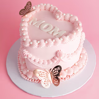 Sweet E's Bake Shop Mother's Day Vintage Heart Vanilla Bean Cake