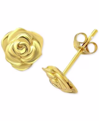 Rose stud earrings