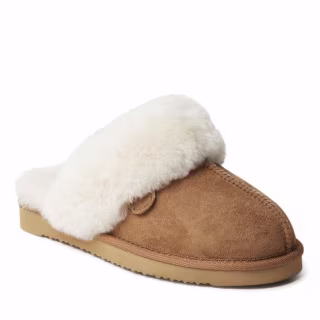 Fireside by Dearfoams Women's Sydney Water Genuine Shearling Scuff Slipper
