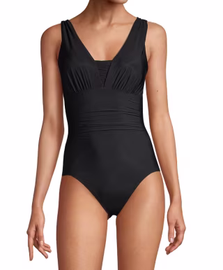 Grecian Tummy-Control One-Piece Swimsuit