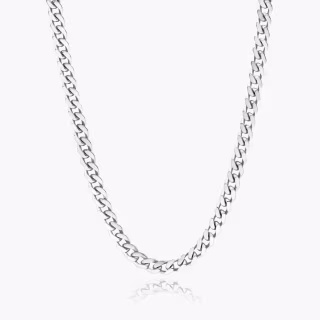 James Allen Sterling Silver 5mm Miami Cuban Chain Necklace