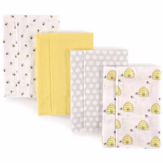 Hudson Baby Infant Cotton Flannel Burp Cloths