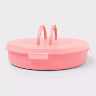 Sun Squad Small Round Packable Serving Set Peach