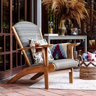 Cambridge Casual Auburn Uplholstered Teak Adirondack Chair