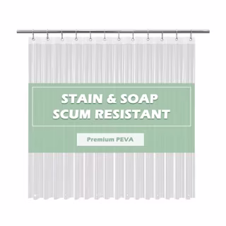 Ehznzie Clear Shower Curtain Liner