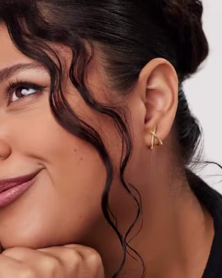 Mumreues Gold Stud Earrings