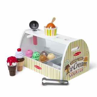 Melissa & Doug Wooden Scoop and Serve Ice Cream Counter