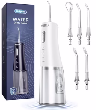 Onlyone Water Dental Flosser, 300ML Portable Oral Irrigator for Teeth
