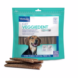 Virbac Cet Veggiedent Fresh Tartar Control Chews for Dogs