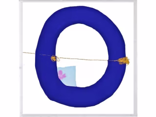 Cort Blue Circle Framed Wall Art