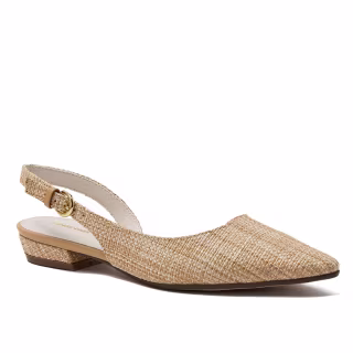 Lands' End Women's Raffia Slingback Low Heels