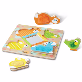 Melissa & Doug First Play Wooden Touch and Feel Puzzle