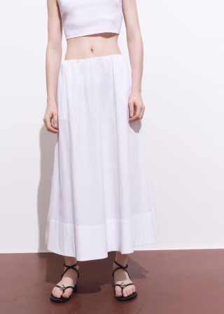 Flared Cotton Skirt