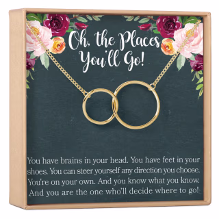 Dear Ava 'Oh The Places You'll Go!' Graduation Necklace