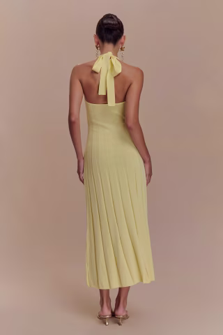 Meshki Jacqui Halter Knit Midi Dress