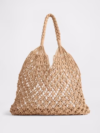 Gap Open-Weave Straw Tote Bag