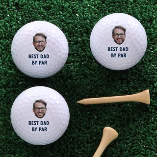 Personalization Mall Photo Face Cutout Personalized Golf Ball Set