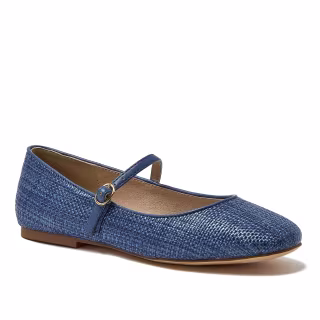 Lands' End Women's Raffia Mary Jane Flats