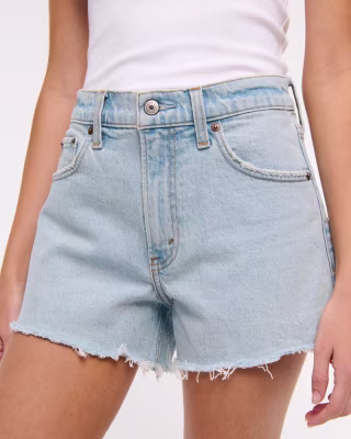 Abercrombie High Rise 90s Cutoff Short