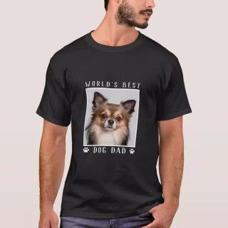 Zazzle "World's Best Dog Dad" Pet Photo T-Shirt