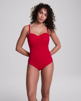 SPANXshape™ Swim Convertible Pique Bandeau One-Piece