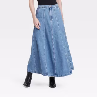 Universal Thread Denim Circle Maxi Skirt