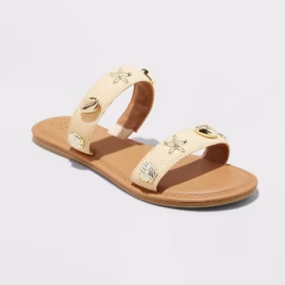 A New Day Women's Kiera Embellished Slides