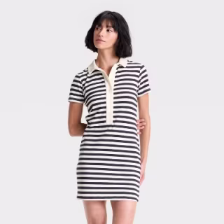 Universal Thread Short Sleeve Knit Mini Shirtdress