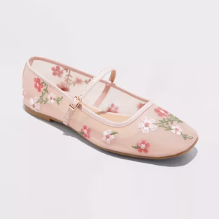 Wild Fable Elsa Mary Jane Ballet Flats with Memory Foam Insole
