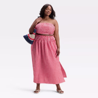 Universal Thread Smocked Maxi A-Line Skirt