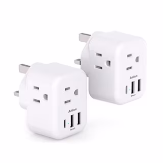 Addtam Travel Plug Adapters (Set of 2)