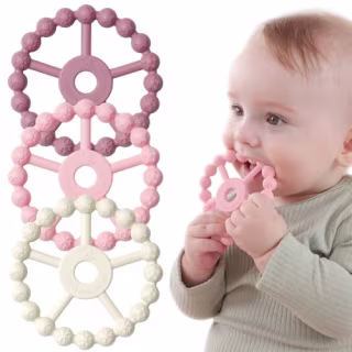 Seposeve 3-Pack Ring Teether Baby Toy